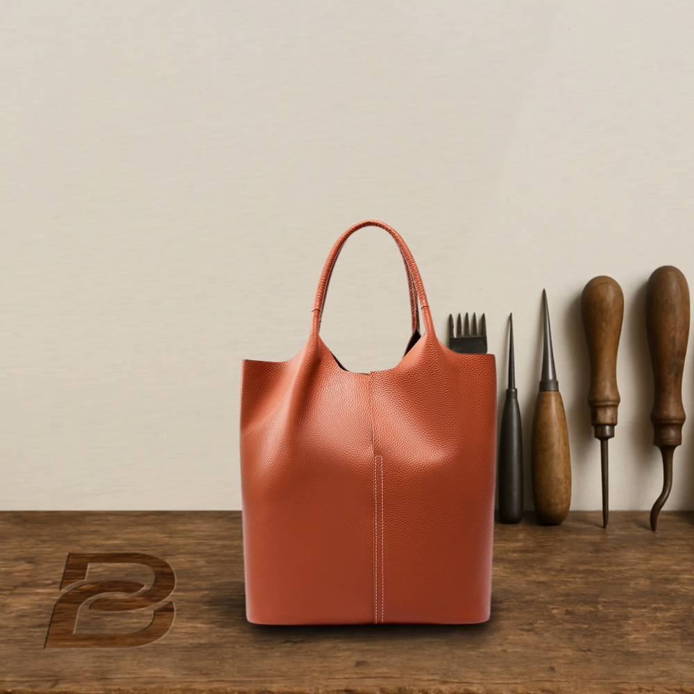 BIKUUL | Leder-Tote mit verstärktem Griff und Etui