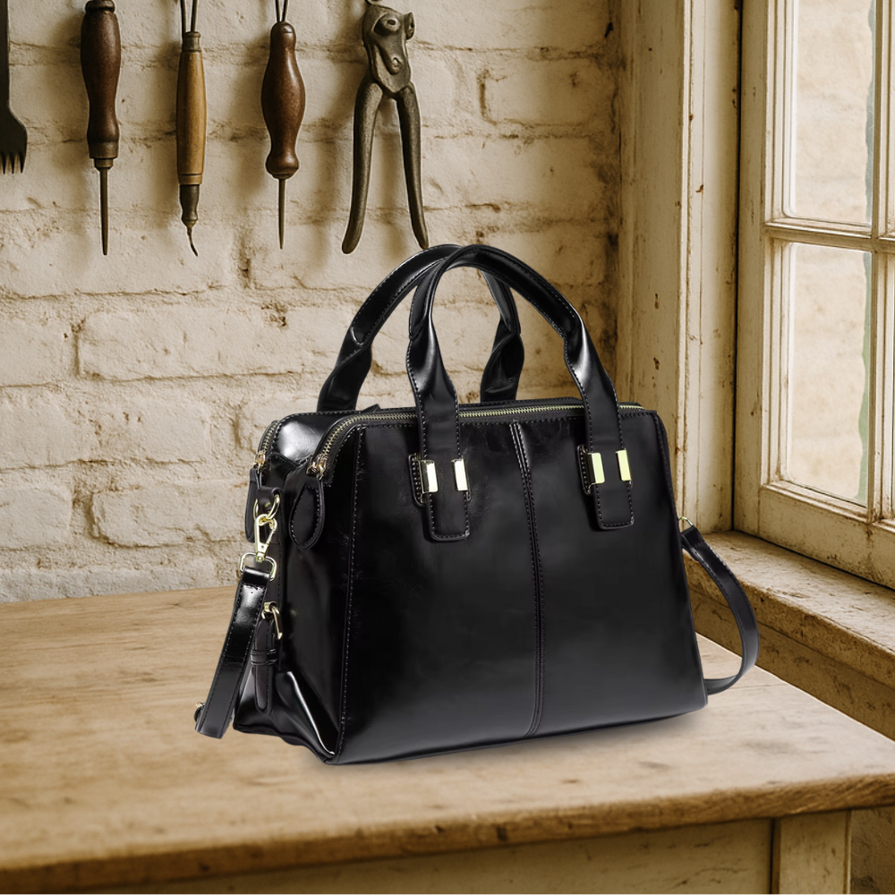 BIKUUL | Klassische große Vintage-Ledertasche
