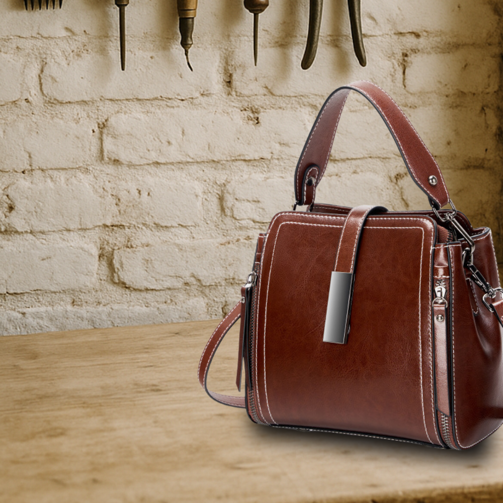 BIKUUL | Retro Handgefertigte Leder-Zwei-Wege-Tasche
