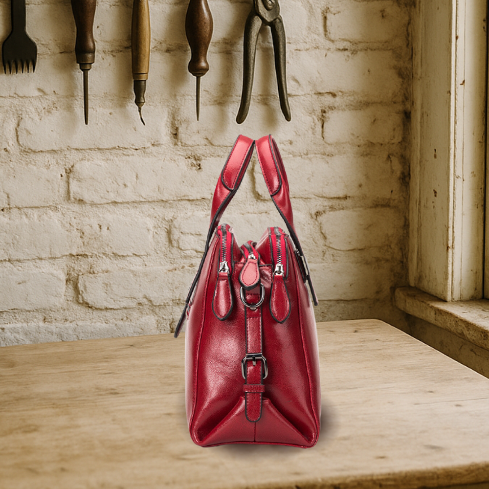 BIKUUL | Klassische große Vintage-Ledertasche