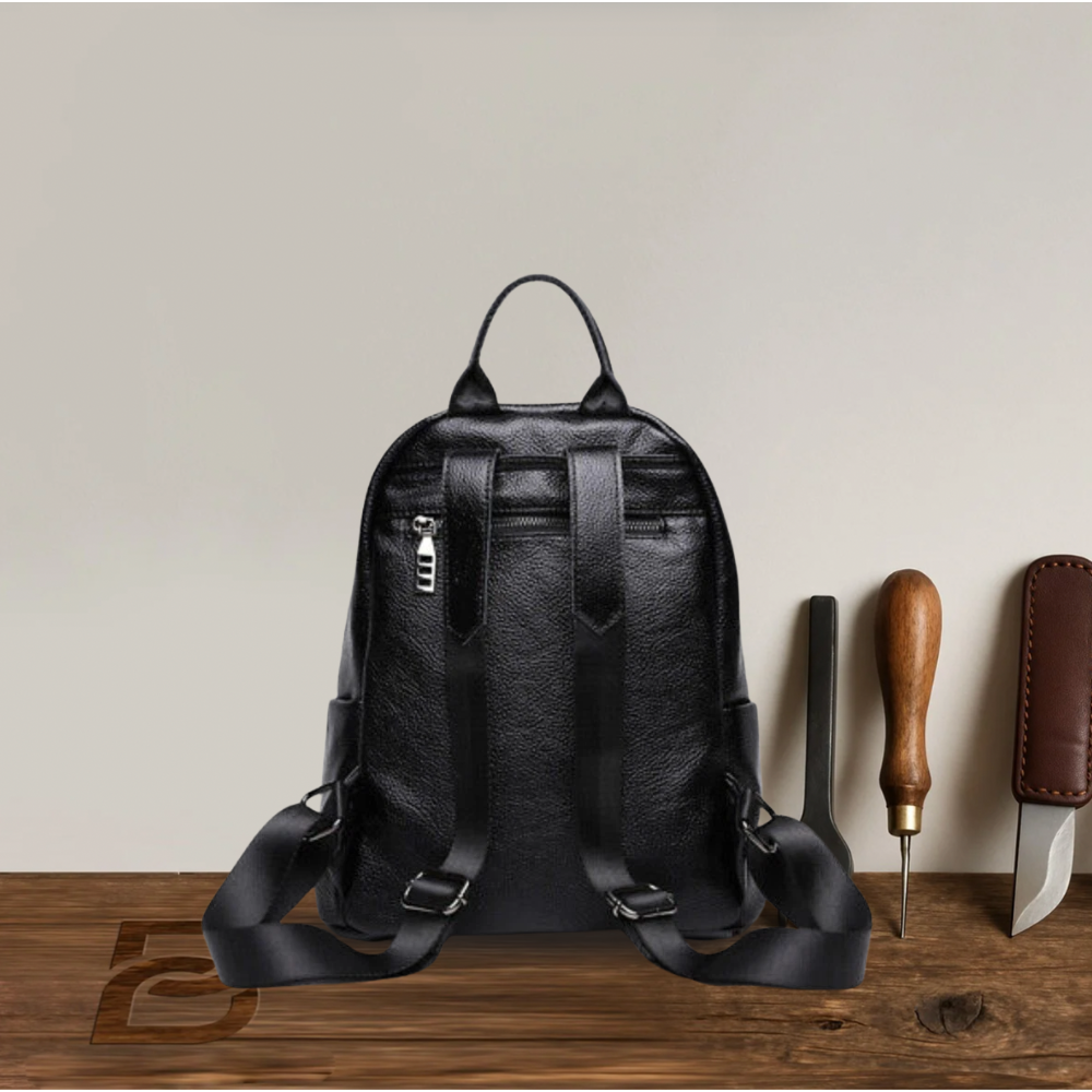 BIKUUL | Laptop-sicherer Lederrucksack