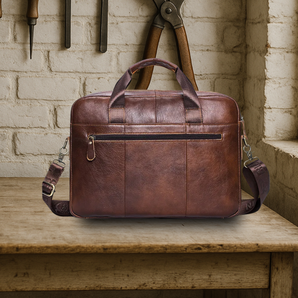 BIKUUL | Premium-Laptop-Tasche aus Leder