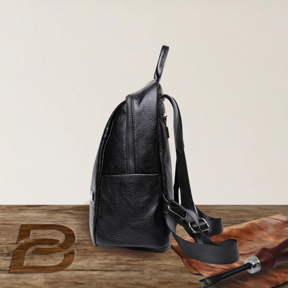 BIKUUL | Laptop-sicherer Lederrucksack