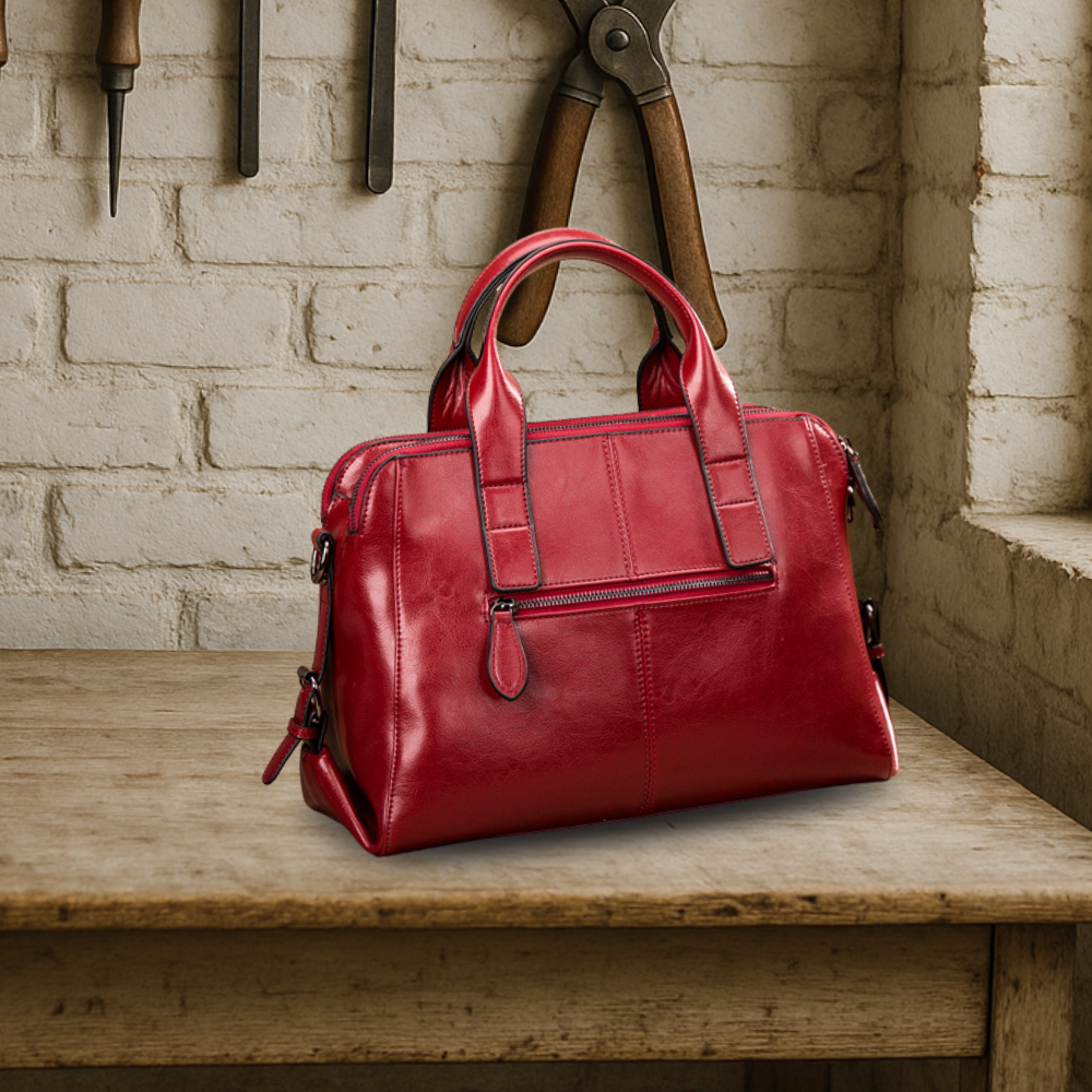 BIKUUL | Klassische große Vintage-Ledertasche
