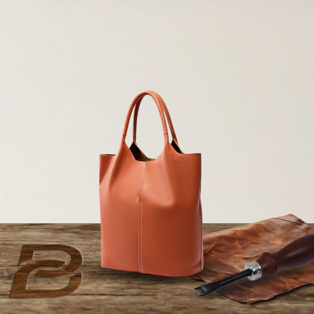 BIKUUL | Leder-Tote mit verstärktem Griff und Etui
