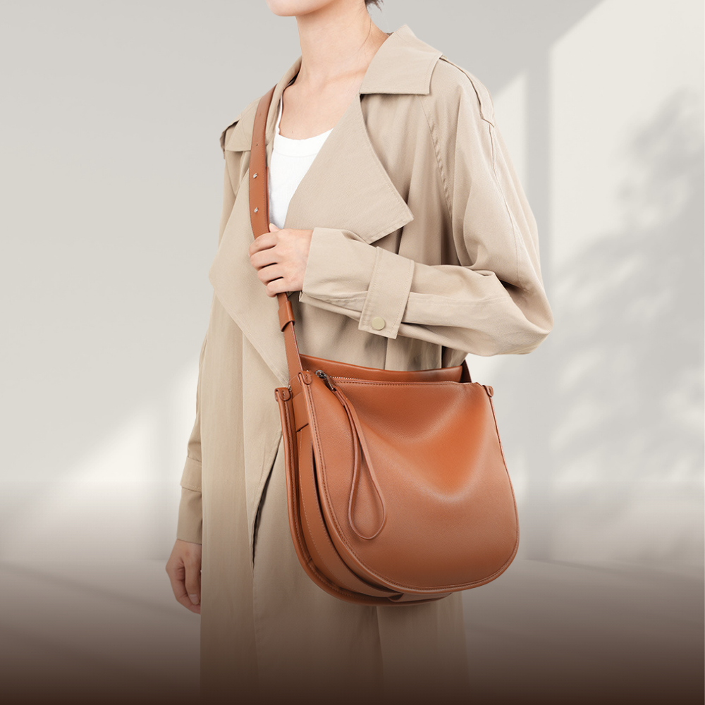 BIKUUL | Classic Curve Leder Umhängetasche