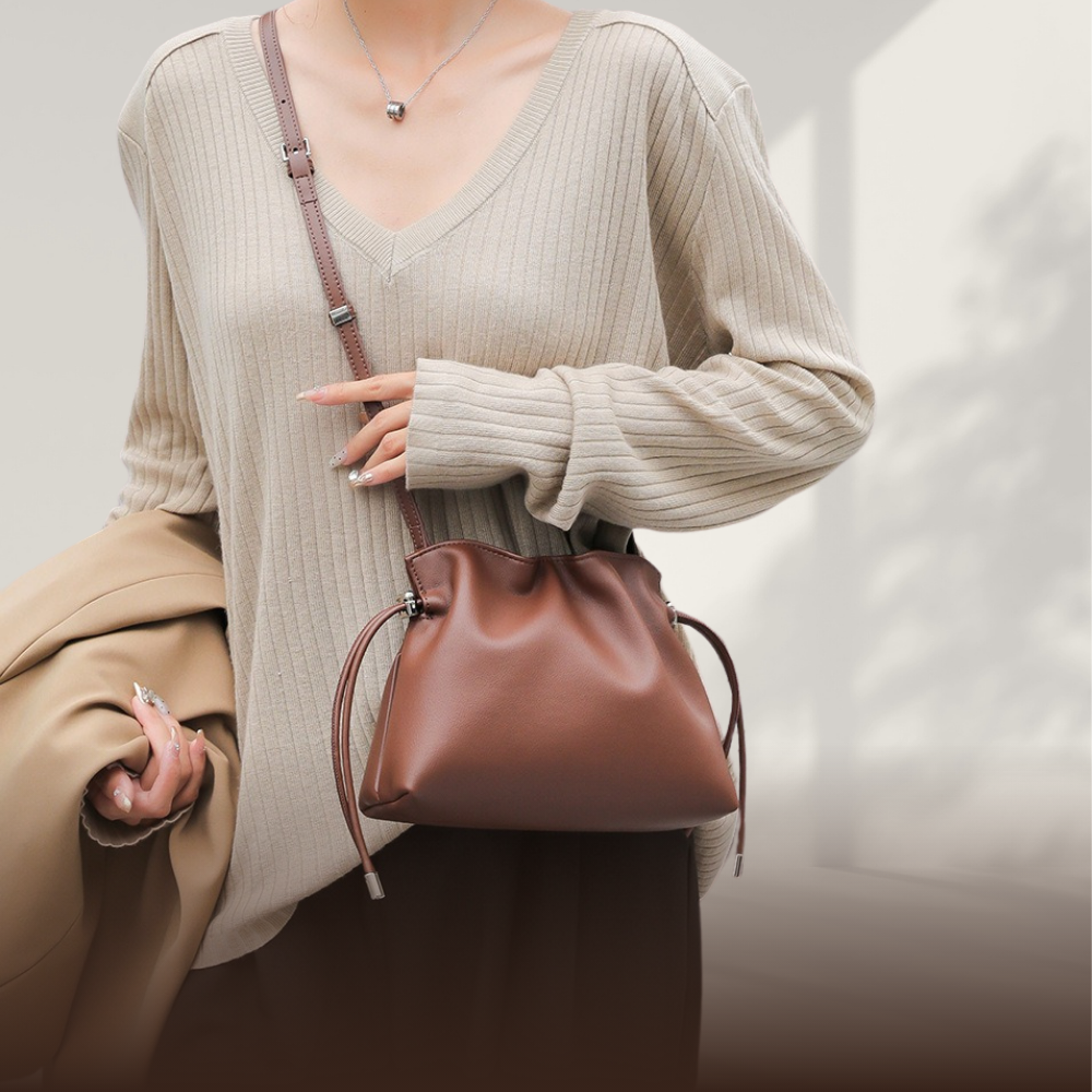 BIKUUL | Drawstring Bucket Ledertasche