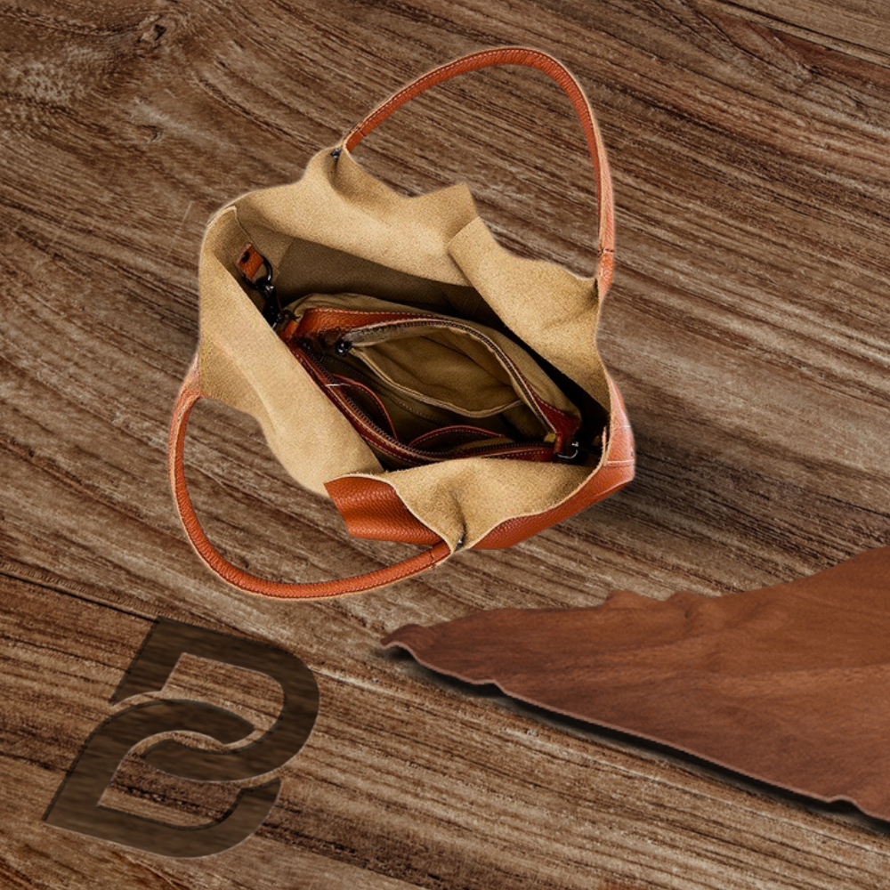 BIKUUL | Leder-Tote mit verstärktem Griff und Etui