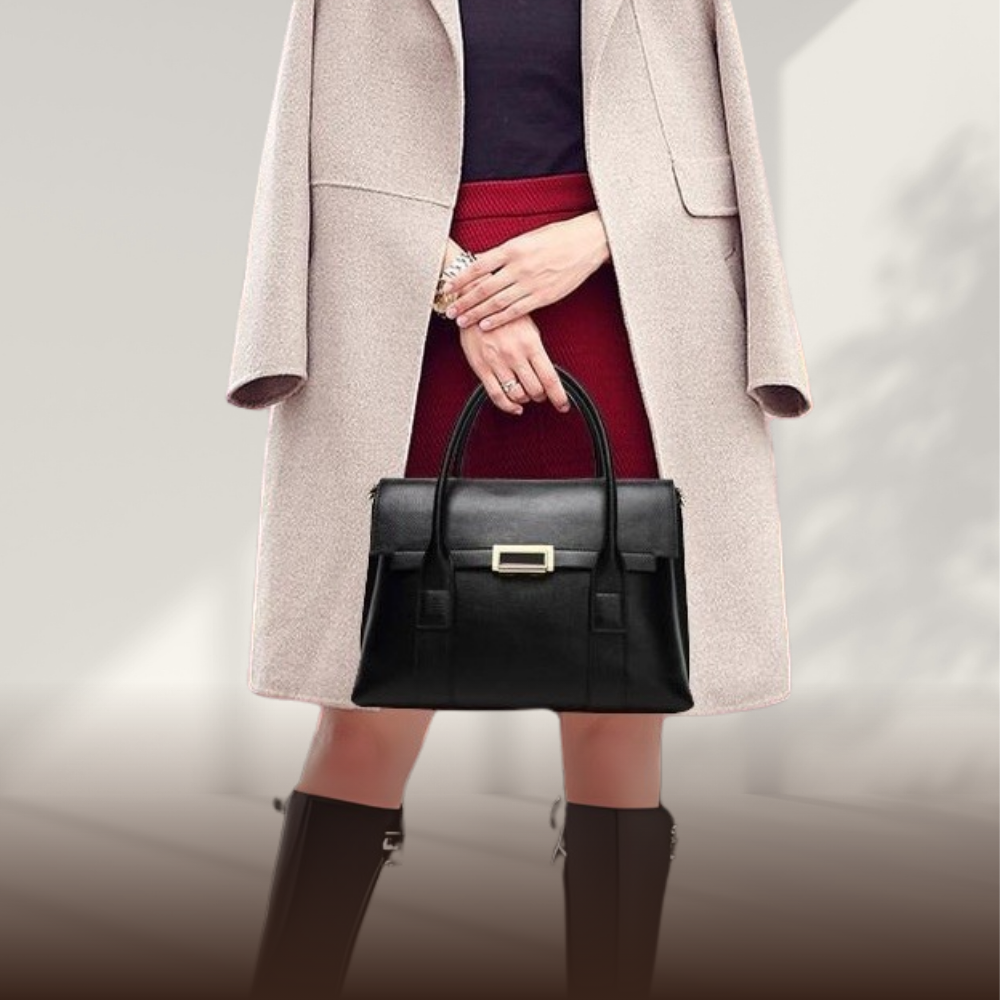 BIKUUL | Echtes Leder Schloss Schnalle Tasche