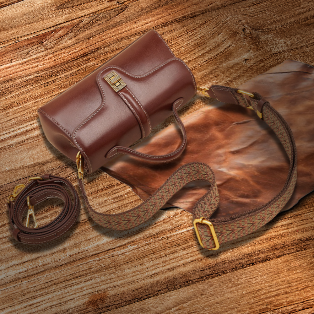 BIKUUL | Premium Vintage Leder Sling Geldbörse