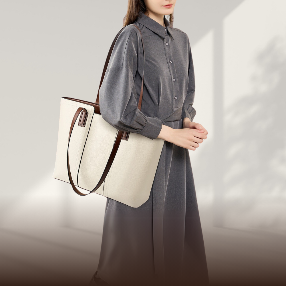 BIKUUL | Shopper Ledertasche mit großem Fassungsvermögen