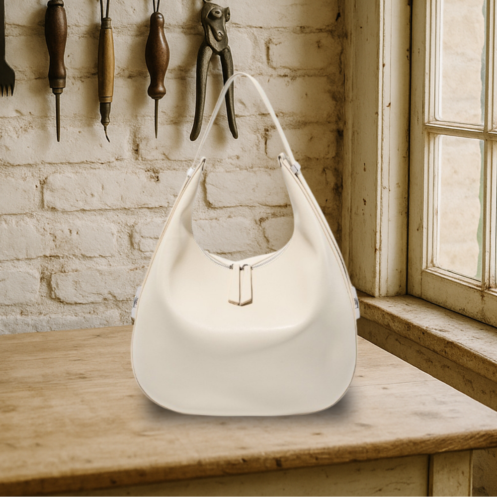 BIKUUL | Halbmondförmige Eimertasche aus echtem Leder