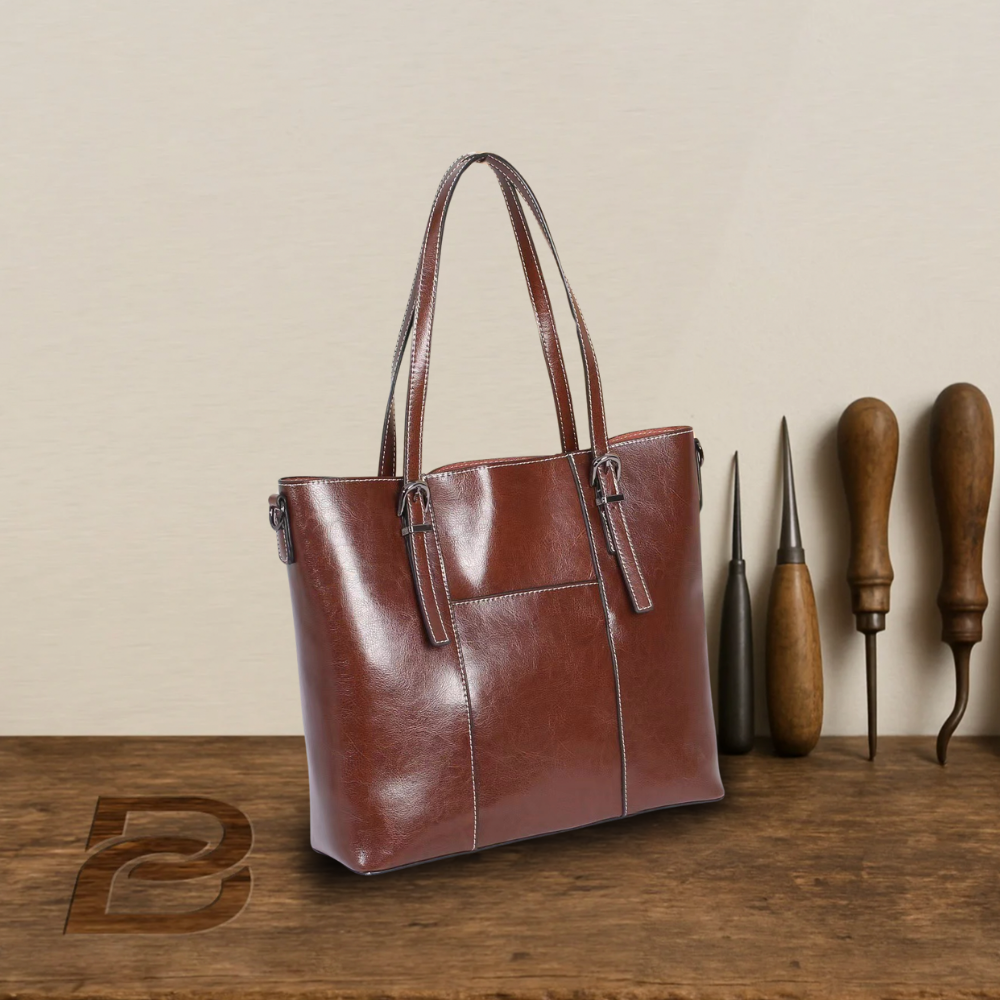 BIKUUL | Große handgetragene Tasche aus echtem Leder