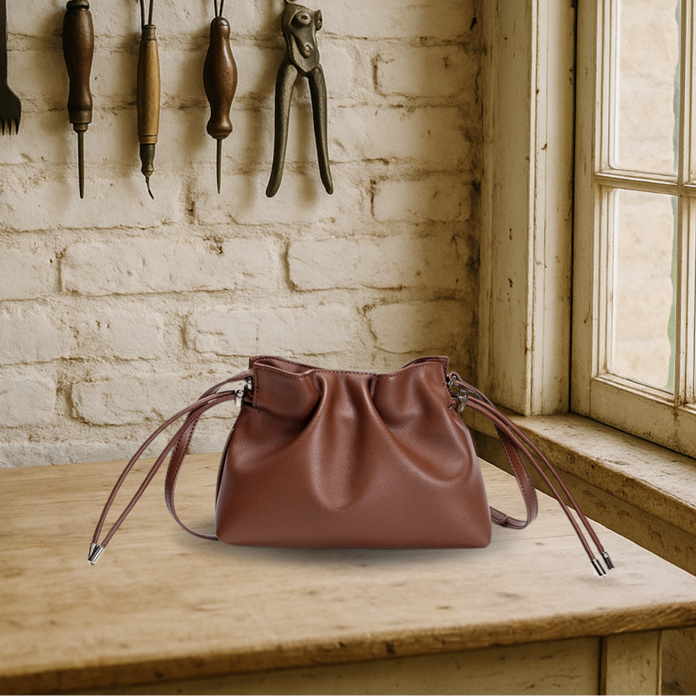 BIKUUL | Drawstring Bucket Ledertasche