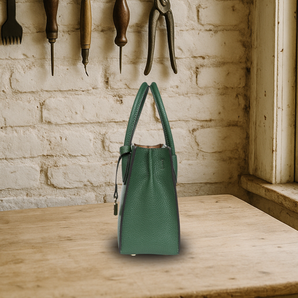 BIKUUL | Handtasche aus strukturiertem, gekörntem Leder