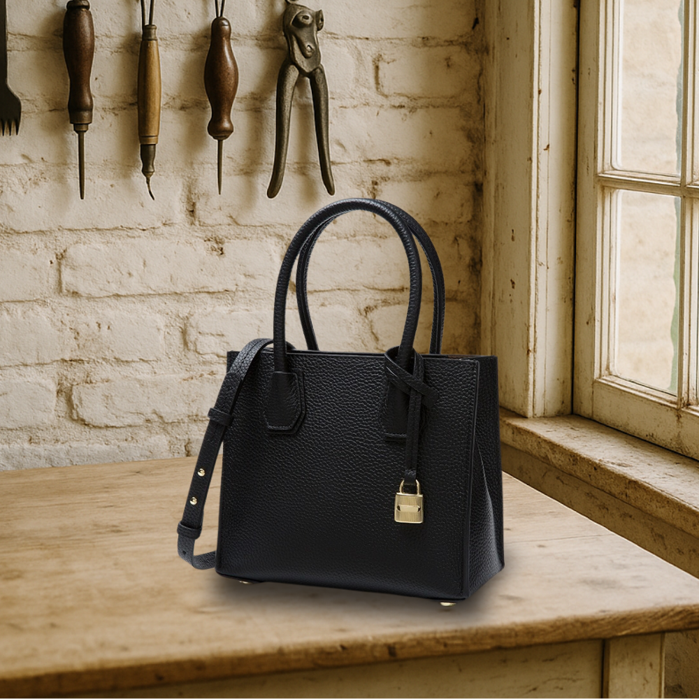 BIKUUL | Handtasche aus strukturiertem, gekörntem Leder