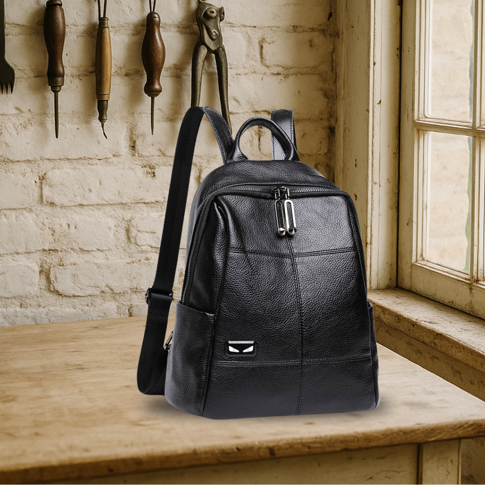 BIKUUL | Laptop-sicherer Lederrucksack