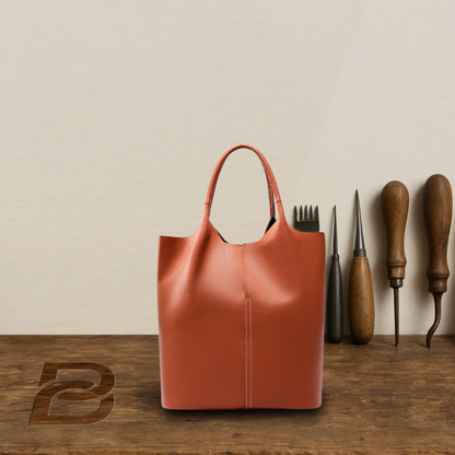 BIKUUL | Leder-Tote mit verstärktem Griff und Etui