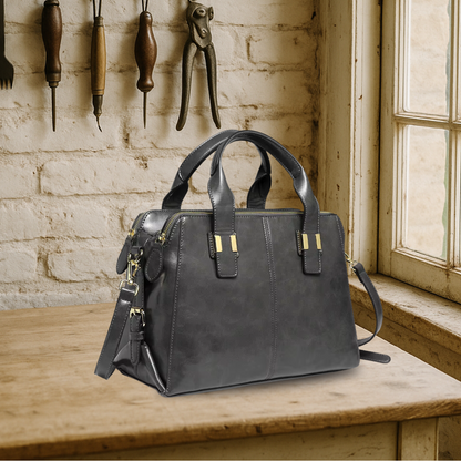 BIKUUL | Klassische große Vintage-Ledertasche