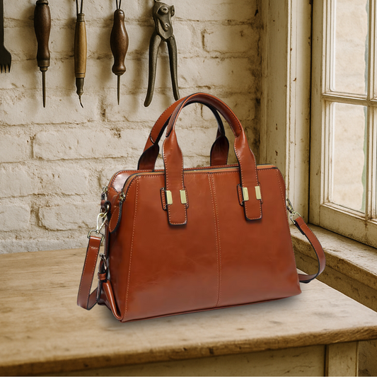 BIKUUL | Klassische große Vintage-Ledertasche