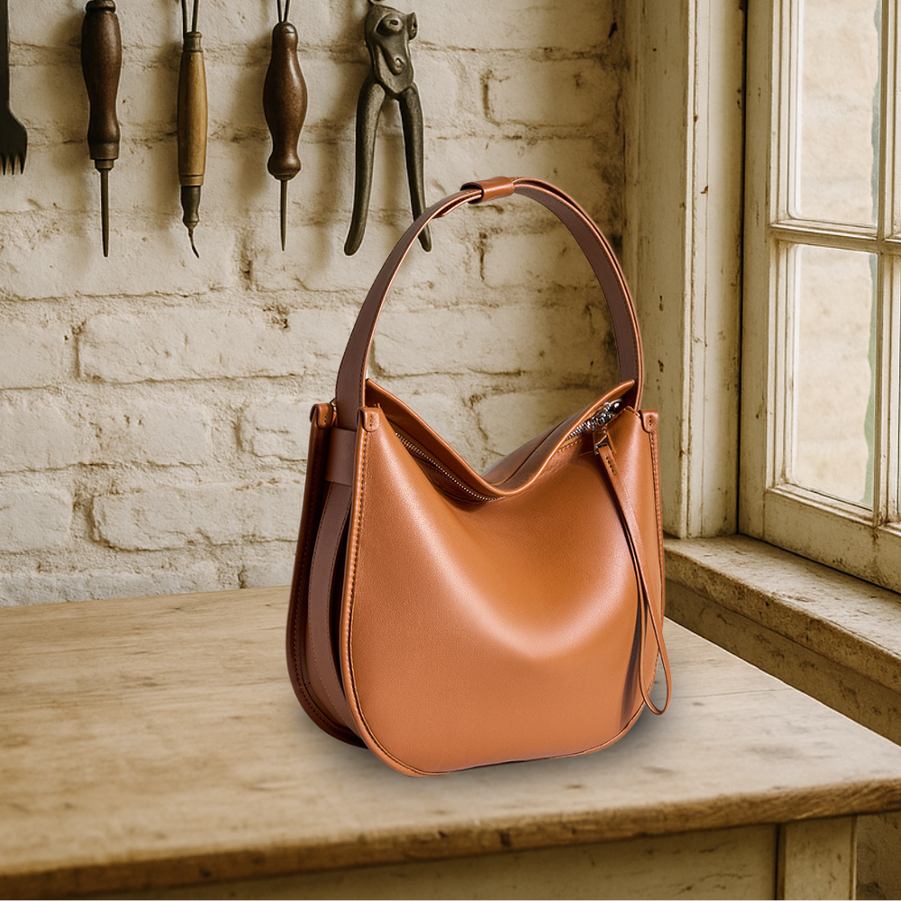 BIKUUL | Classic Curve Leder Umhängetasche