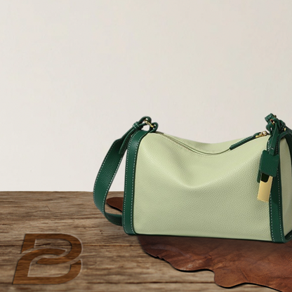 BIKUUL | Hochwertige zweifarbige Tasche aus echtem Leder