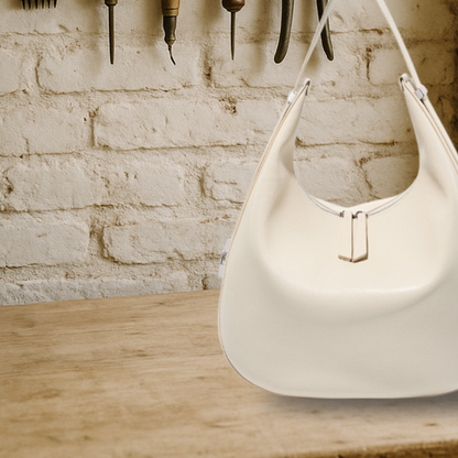 BIKUUL | Halbmondförmige Eimertasche aus echtem Leder