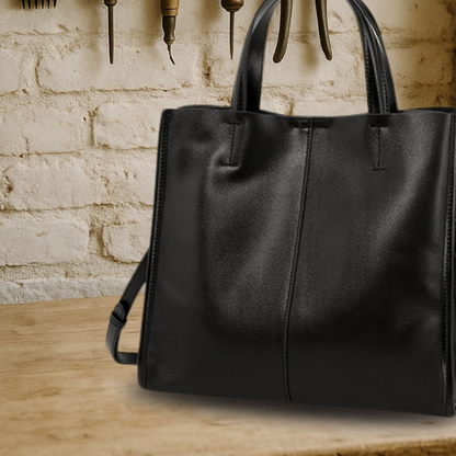 BIKUUL | Klassische Leder-Tasche mit Top-Griff