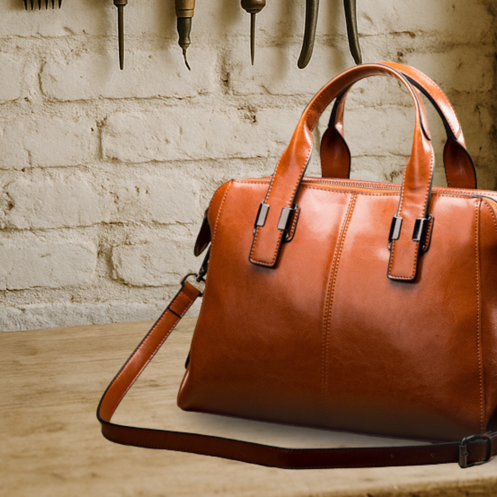 BIKUUL | Klassische große Vintage-Ledertasche