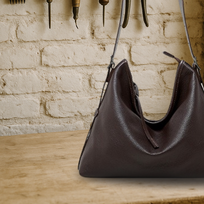 BIKUUL | Echtes Leder Lazy Tote Umhängetasche