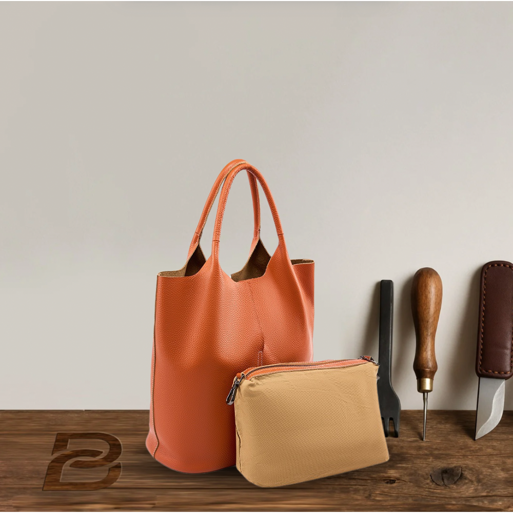 BIKUUL | Leder-Tote mit verstärktem Griff und Etui