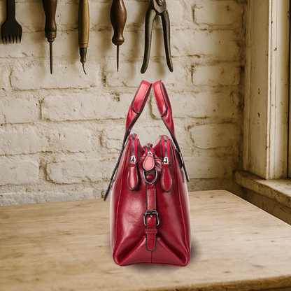 BIKUUL | Klassische große Vintage-Ledertasche