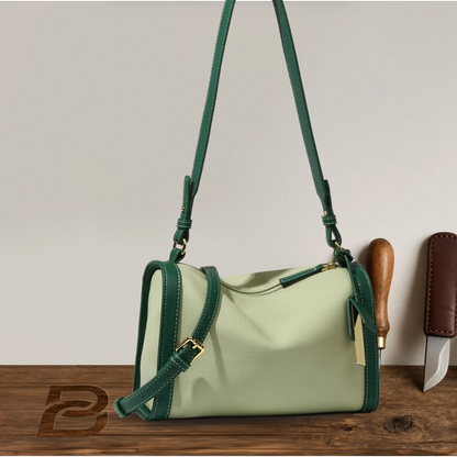 BIKUUL | Hochwertige zweifarbige Tasche aus echtem Leder