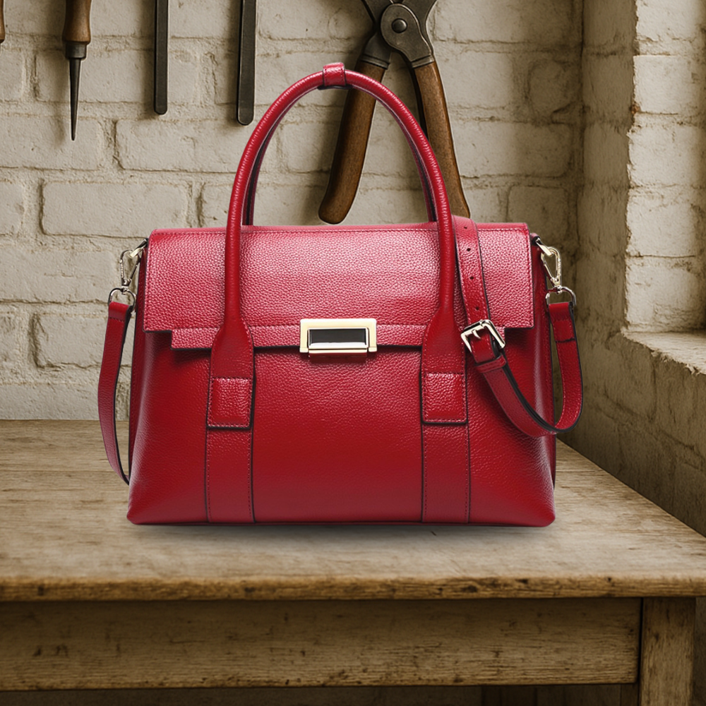 BIKUUL | Echtes Leder Schloss Schnalle Tasche