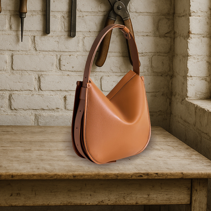 BIKUUL | Classic Curve Leder Umhängetasche