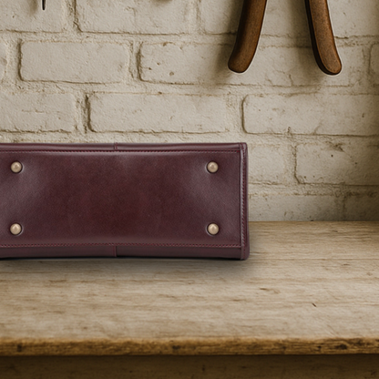 BIKUUL | Klassische Leder-Tasche mit Top-Griff