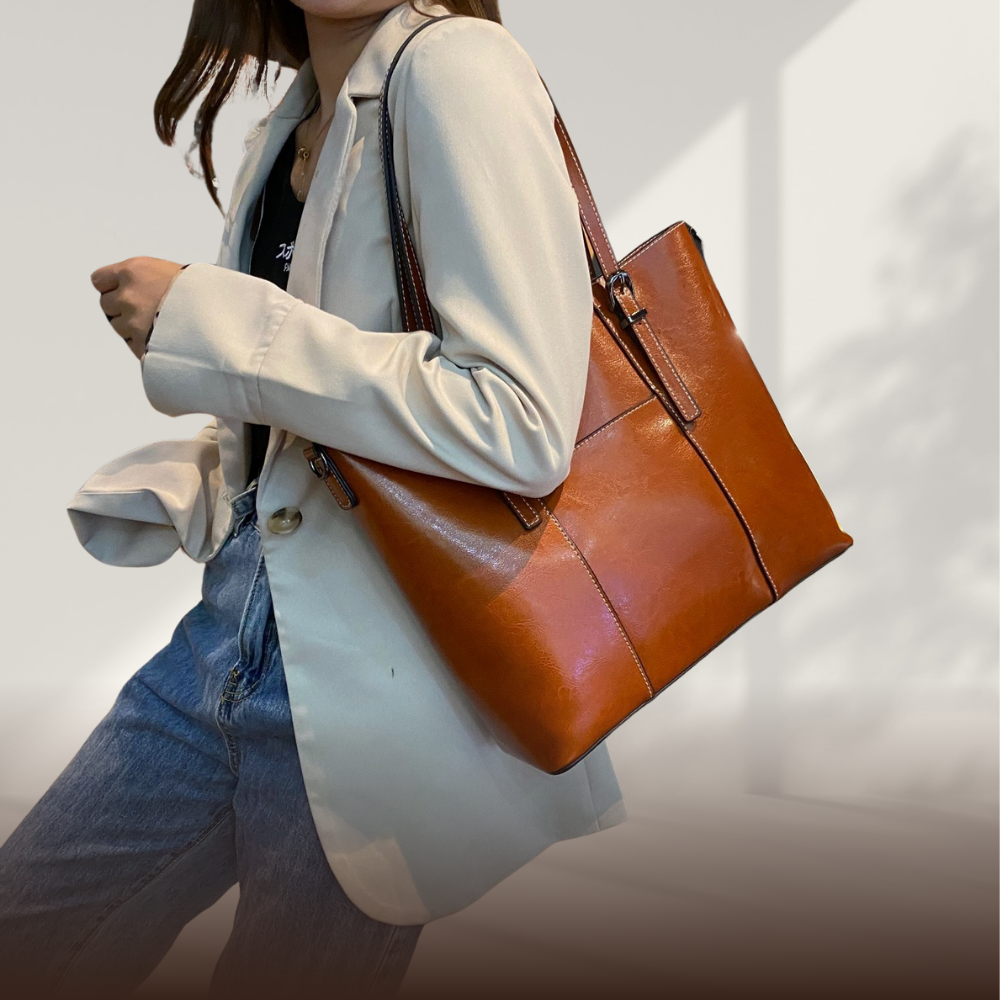 BIKUUL | Große handgetragene Tasche aus echtem Leder