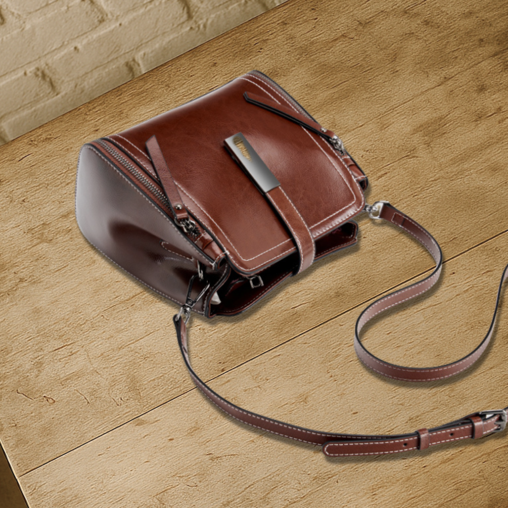 BIKUUL | Retro Handgefertigte Leder-Zwei-Wege-Tasche