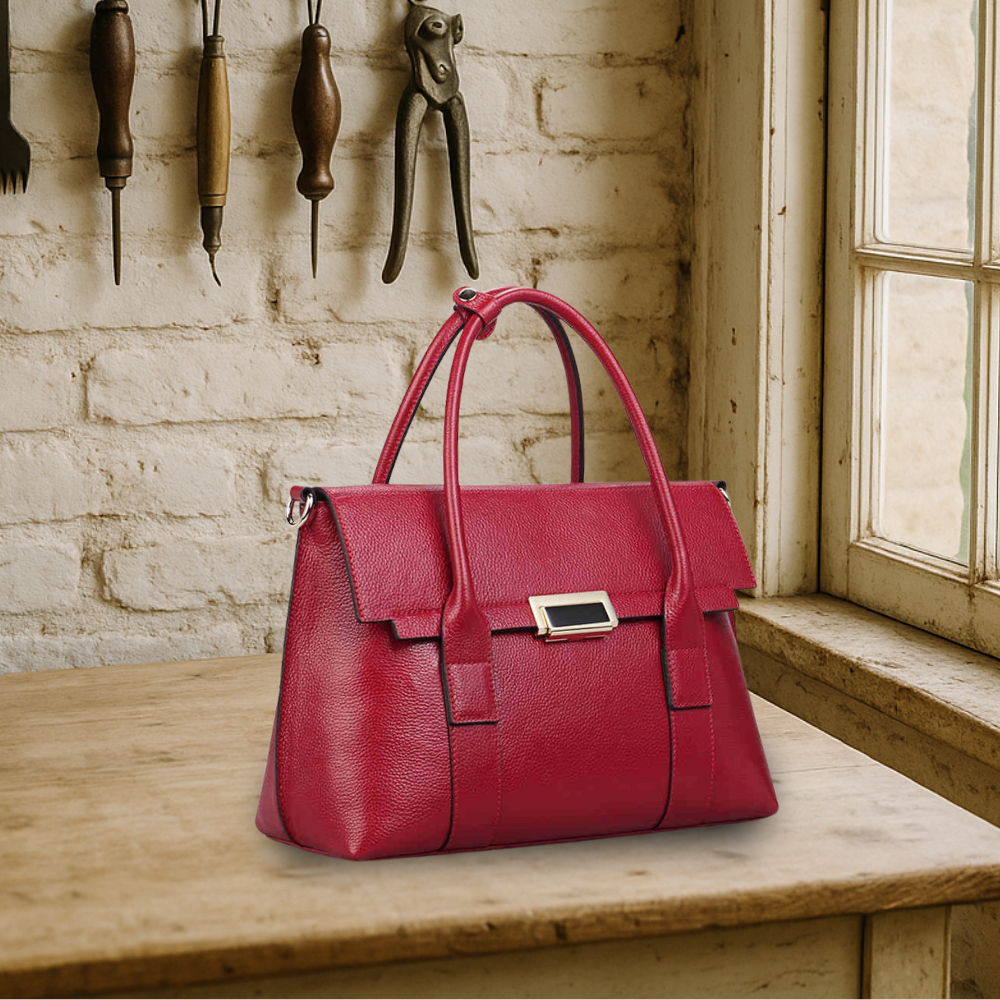 BIKUUL | Echtes Leder Schloss Schnalle Tasche
