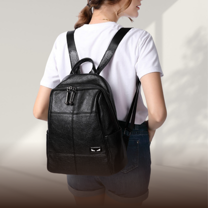 BIKUUL | Laptop-sicherer Lederrucksack