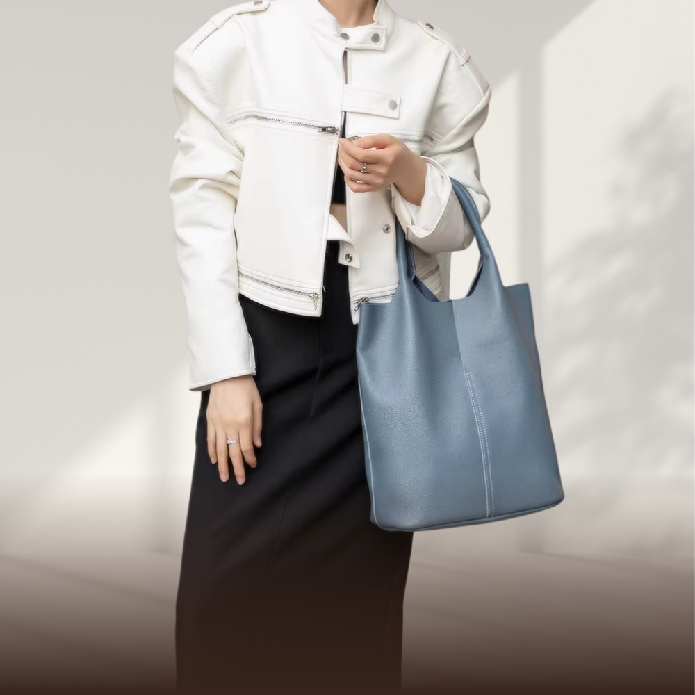 BIKUUL | Leder-Tote mit verstärktem Griff und Etui