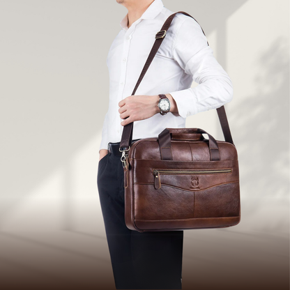 BIKUUL | Premium-Laptop-Tasche aus Leder