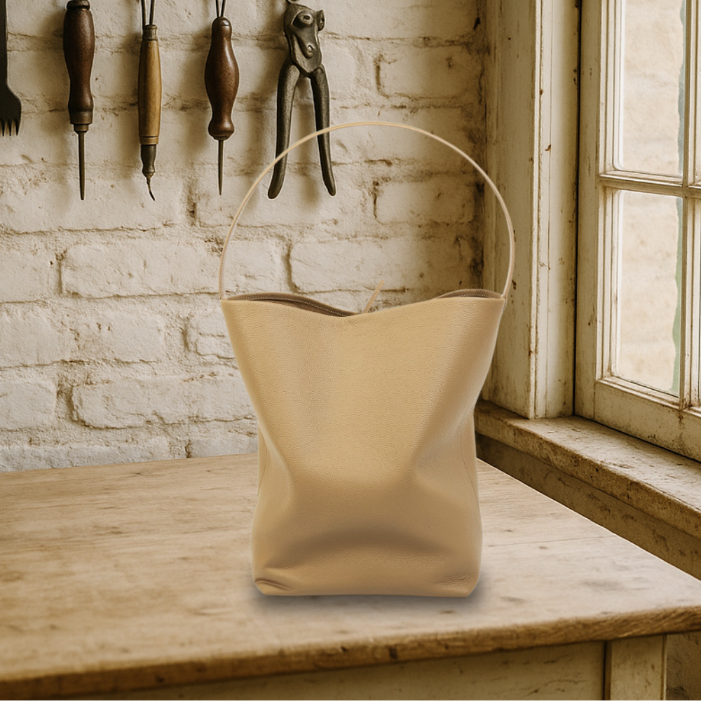BIKUUL | Eimertasche aus Leder im Faulenzerstil