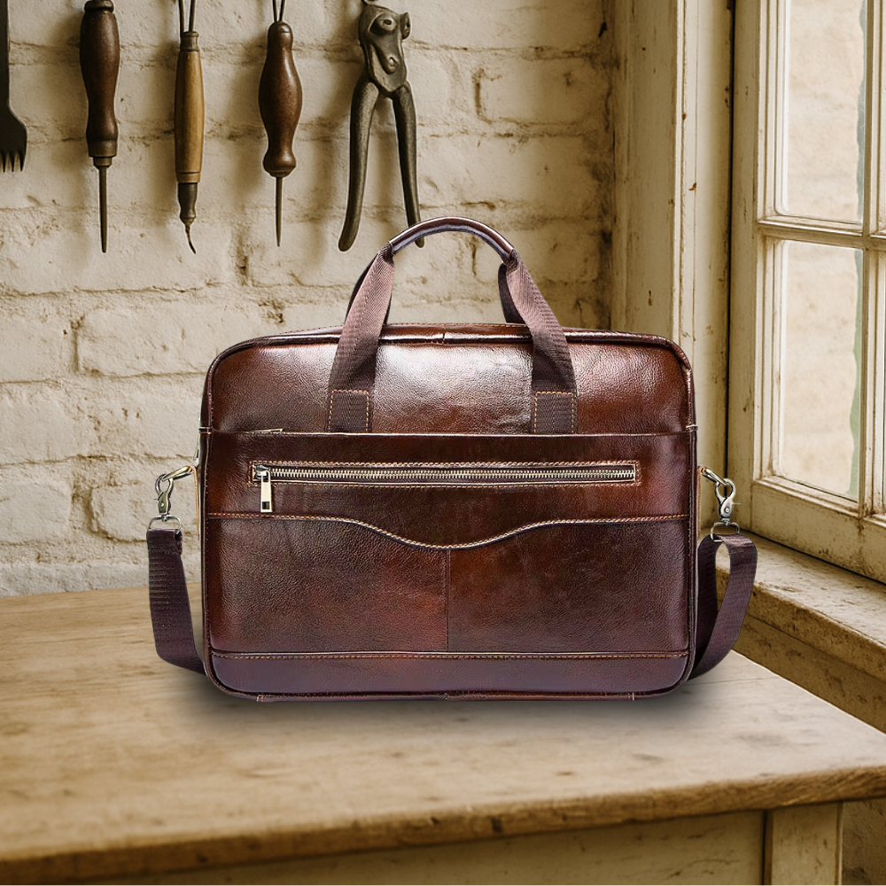 BIKUUL | Premium-Laptop-Tasche aus Leder