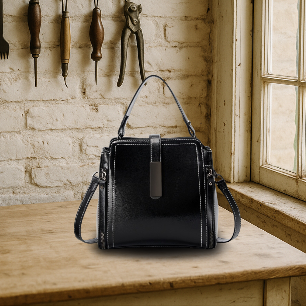 BIKUUL | Retro Handgefertigte Leder-Zwei-Wege-Tasche