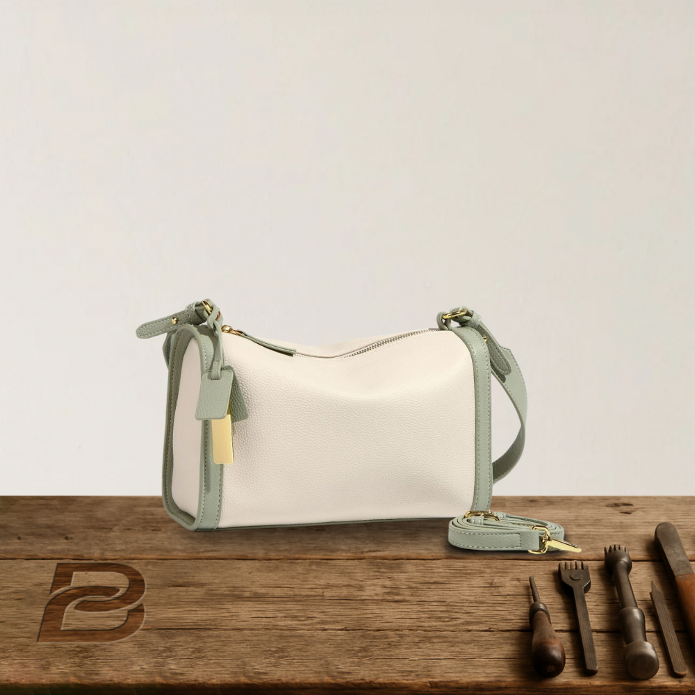 BIKUUL | Hochwertige zweifarbige Tasche aus echtem Leder