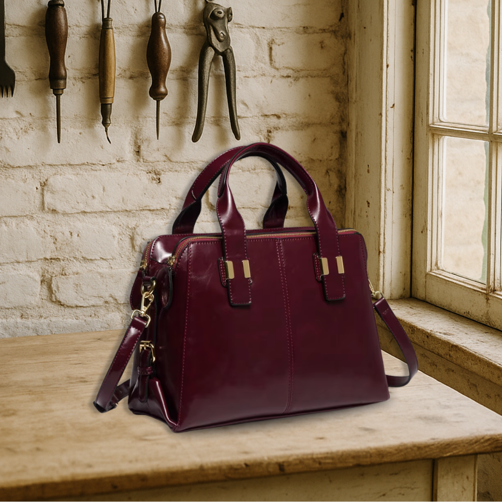 BIKUUL | Klassische große Vintage-Ledertasche