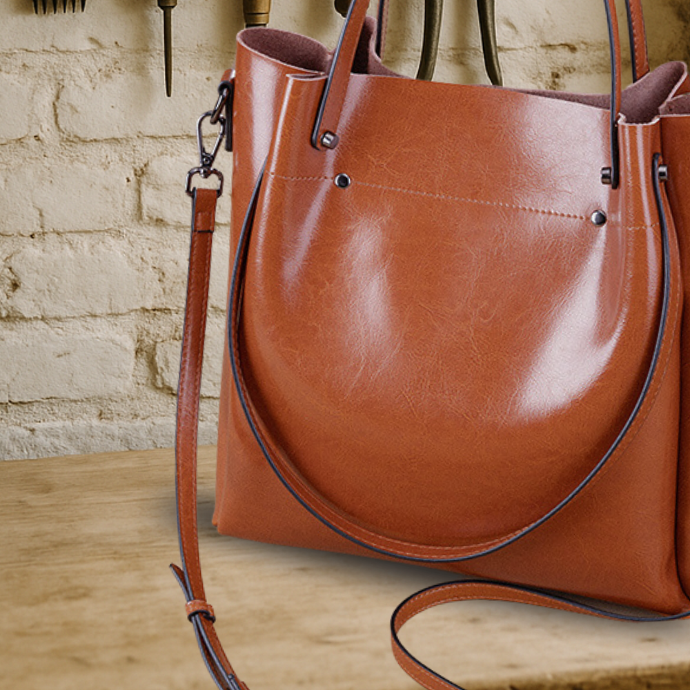 BIKUUL | Elegante Zwei-Wege-Tasche aus echtem Leder