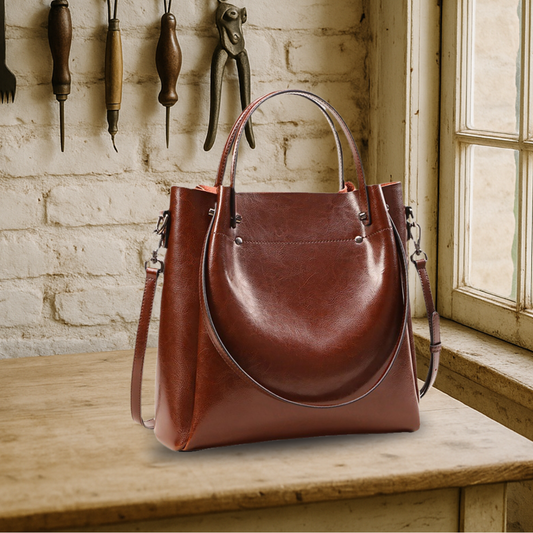 BIKUUL | Elegante Zwei-Wege-Tasche aus echtem Leder