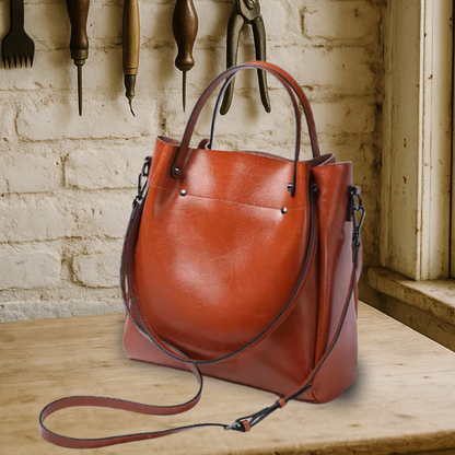 BIKUUL | Elegante Zwei-Wege-Tasche aus echtem Leder